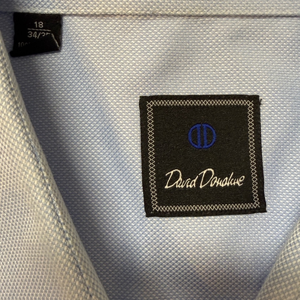 David Donahue DD Mens Dress Shirt Size 18 34/35 - Picture 2 of 4